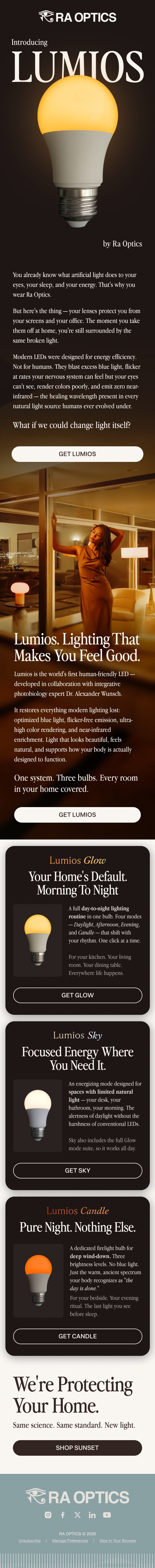 Launch / Morning — full LUMIOS email