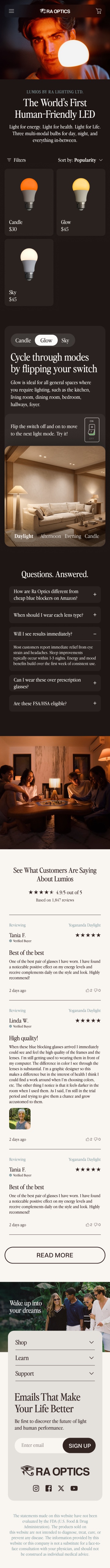 LUMIOS mobile launch website